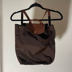 VINTAGE BROWN LONGCHAMP BACKPACK